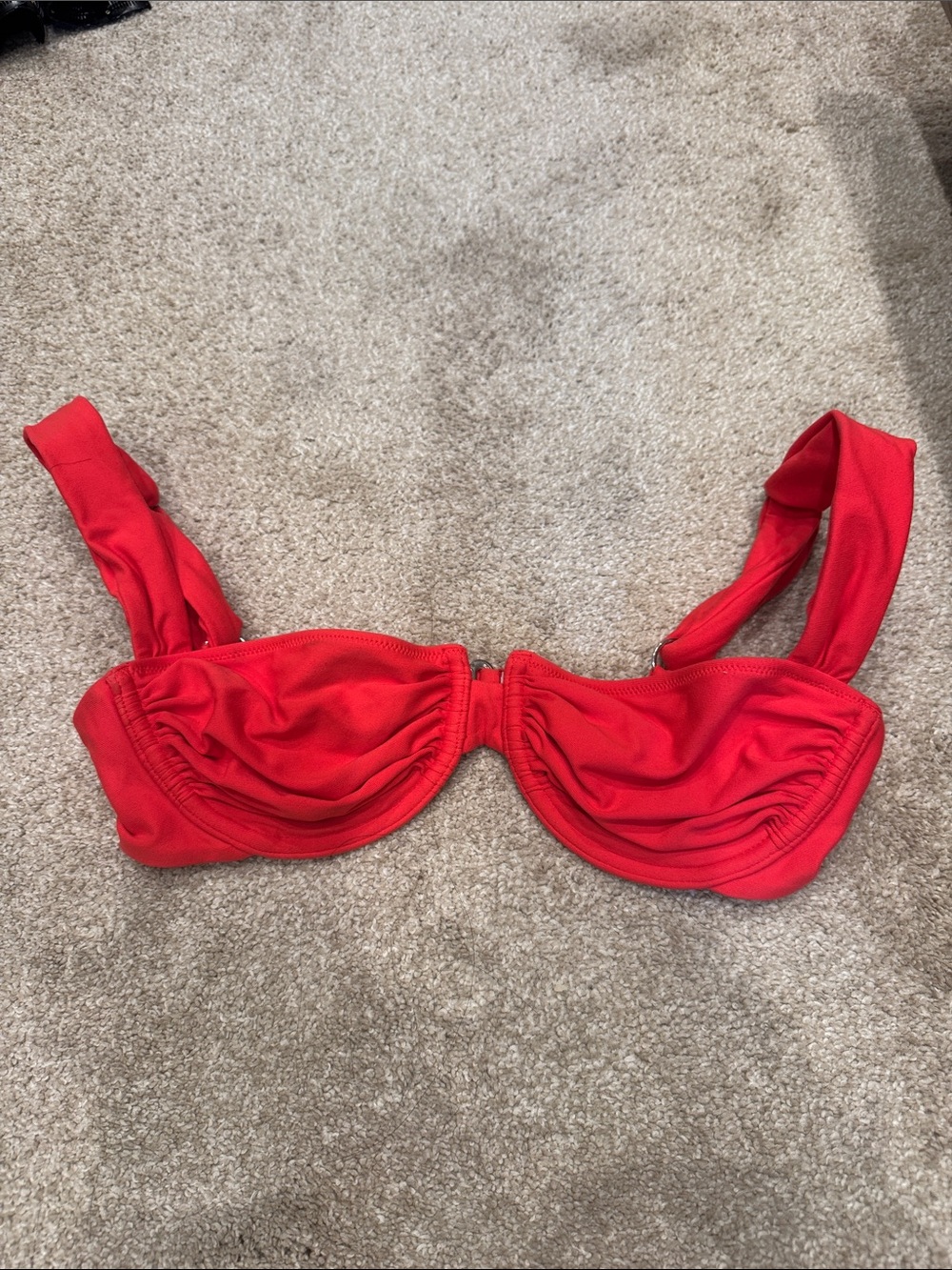 Montce Red Underwire Bikini Top small
